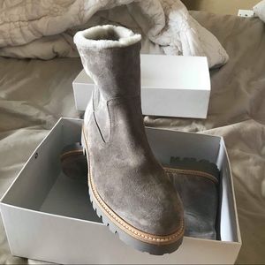 VINCE winter shoes/ real fur and leather